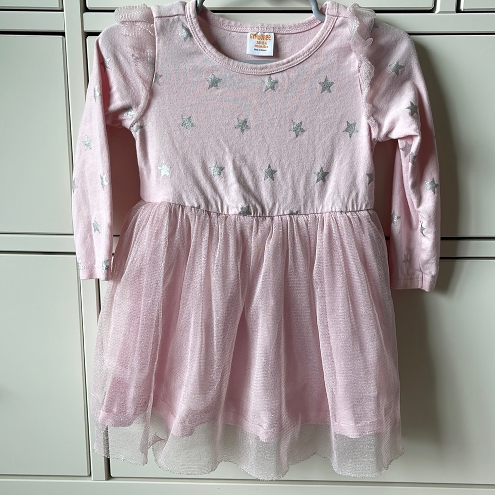Pink Gymboree Star Printed Tulle Dress